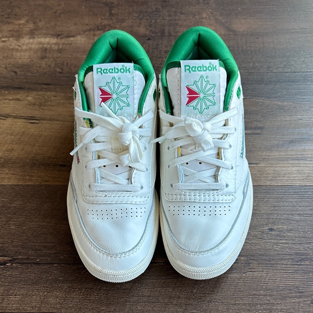 Reebok Men Sneakers in White and Green